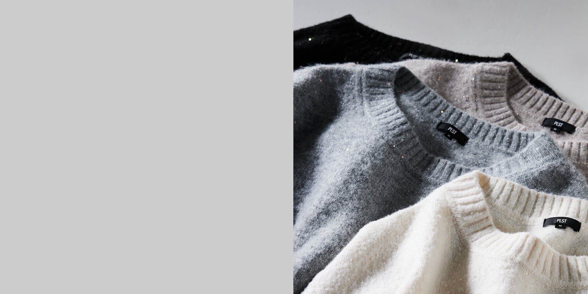 スパンコールミックスセーター