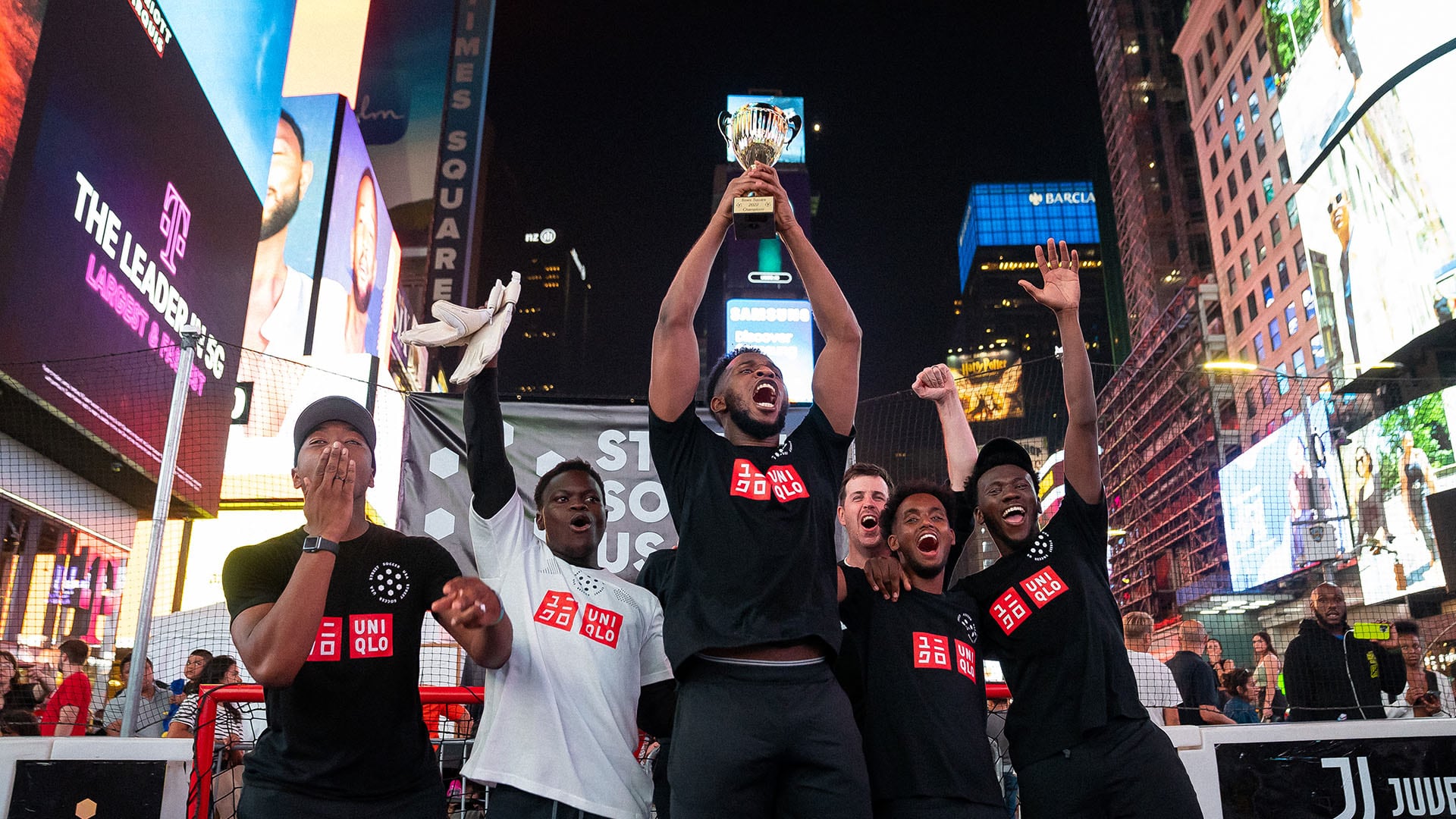 Street Soccer event championship celebration