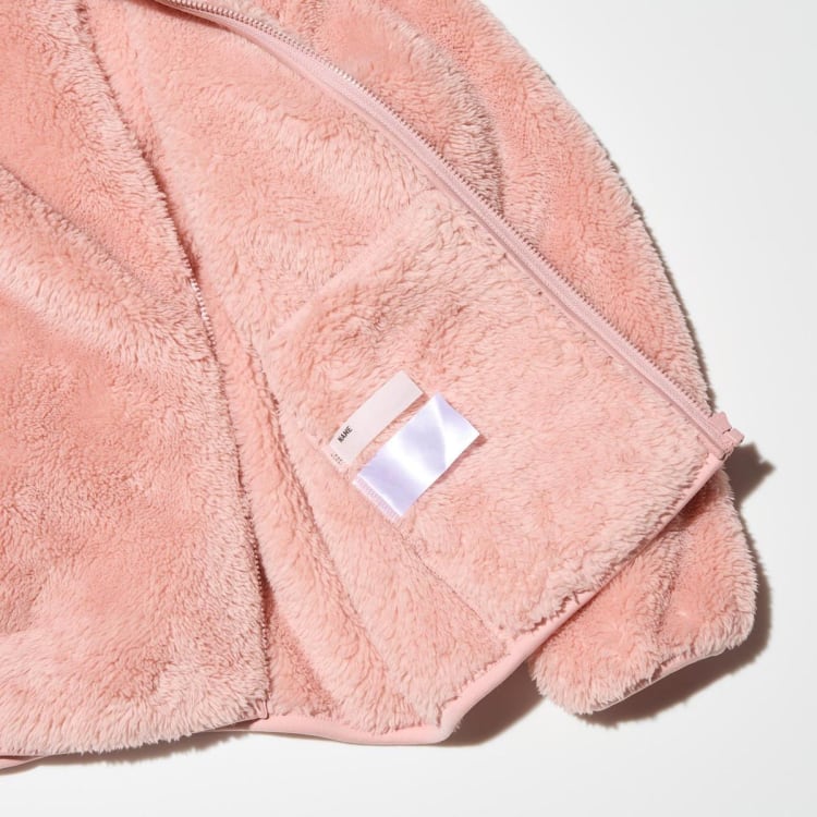 Light, soft fleece fabric keeps you warm.