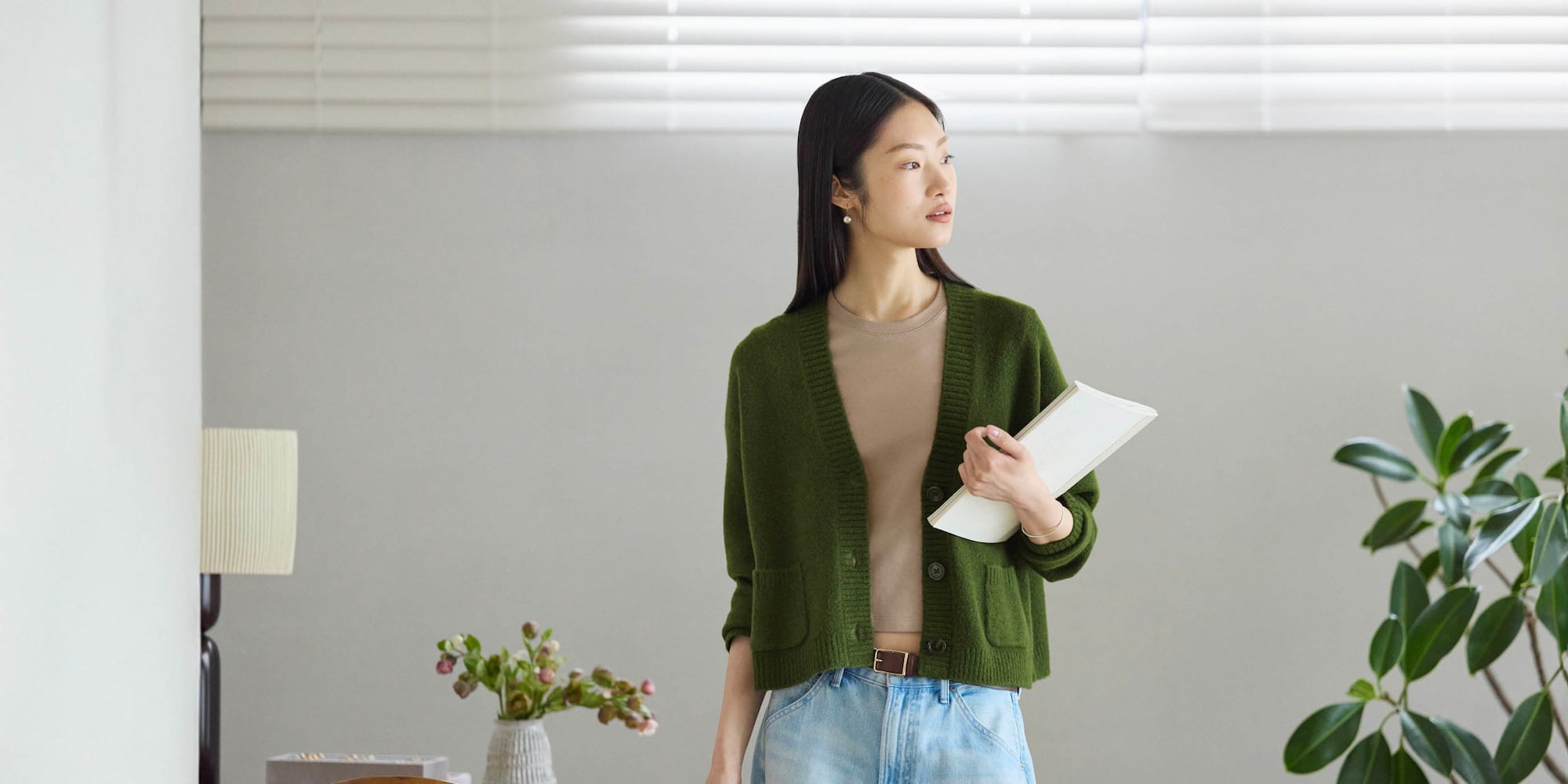 LO - W's Light souffle yarn short cardigan