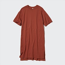Crew Neck Short Sleeve T-Shirt Dress
