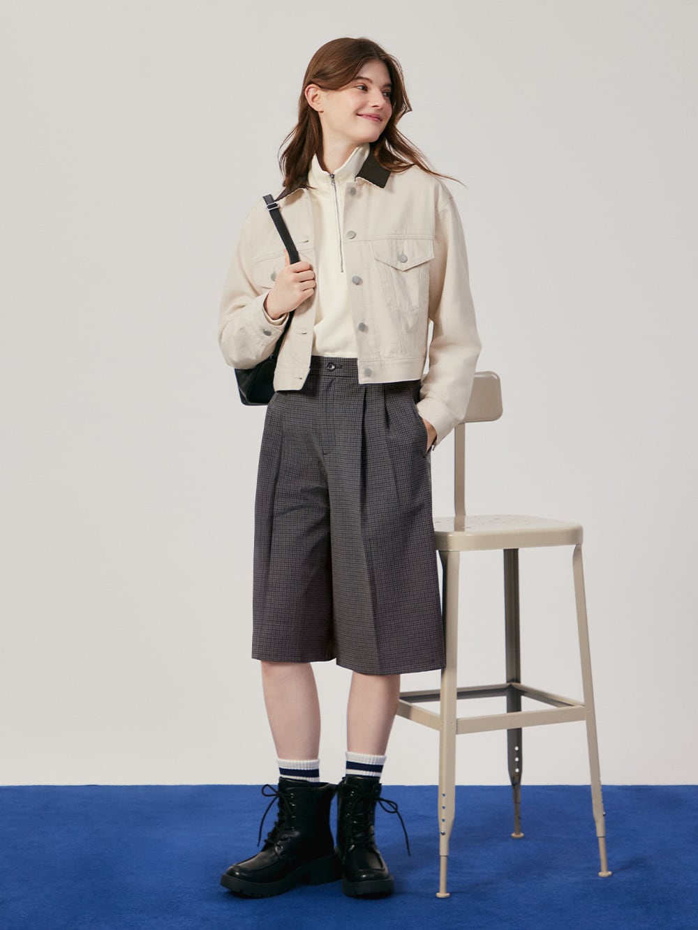 バミューダチェックショートパンツ
