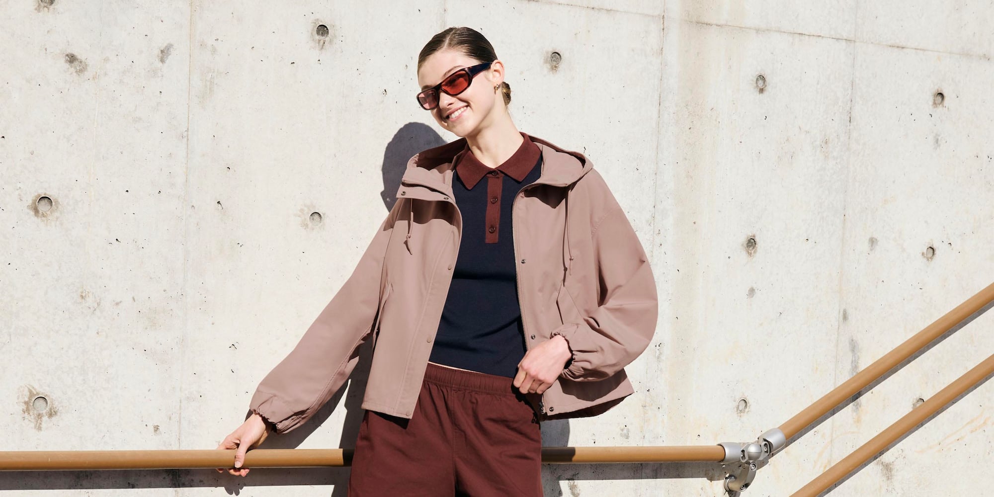 W's cotton blend short parka