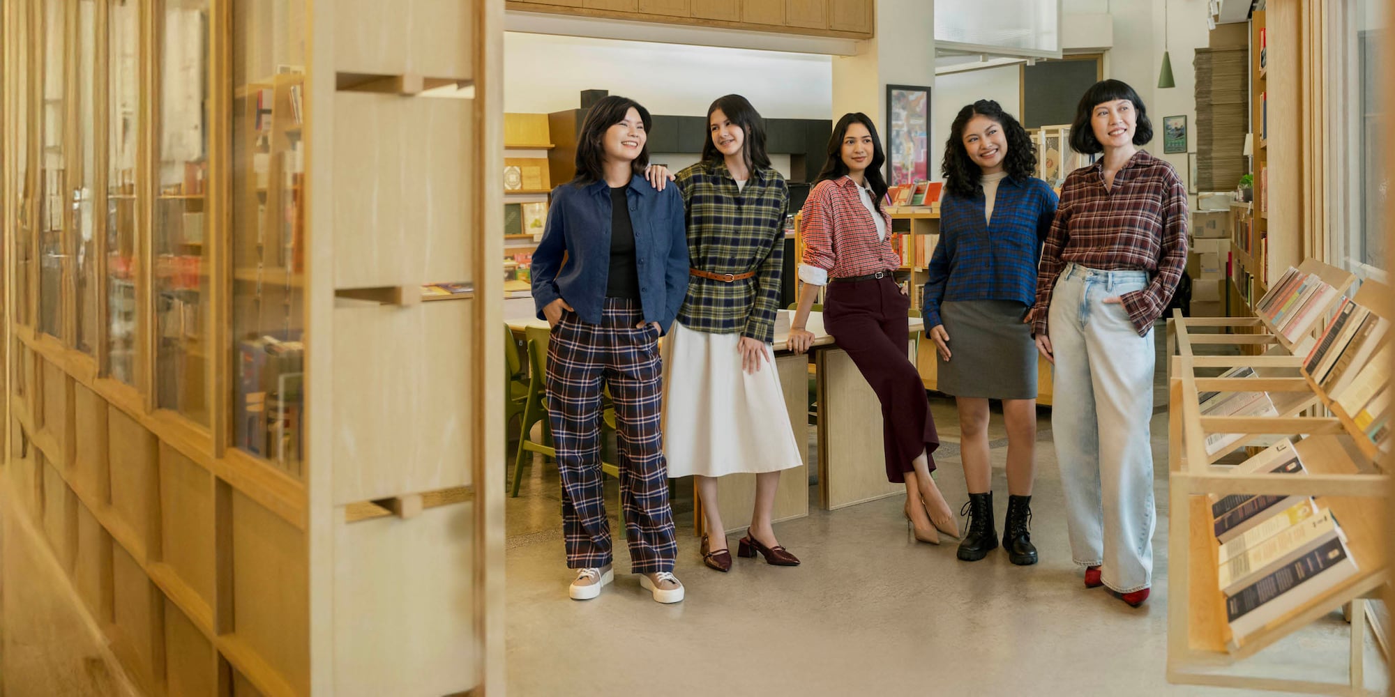 LO - W's soft flannel skipper shirt/L/check