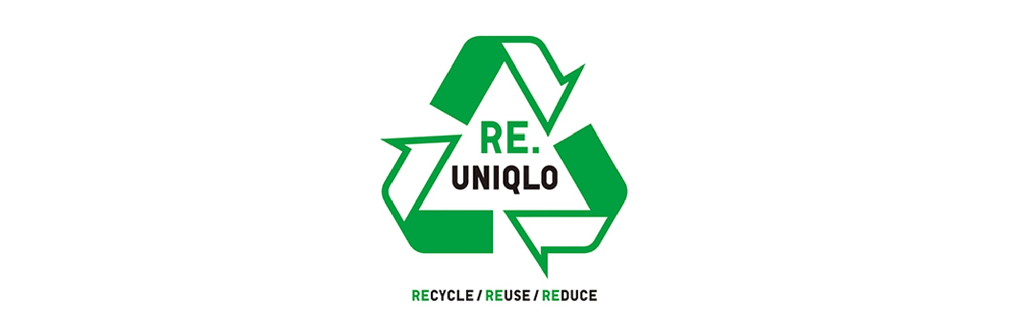 RE.UNIQLO Logo. Recycle. Reuse. Reduce.