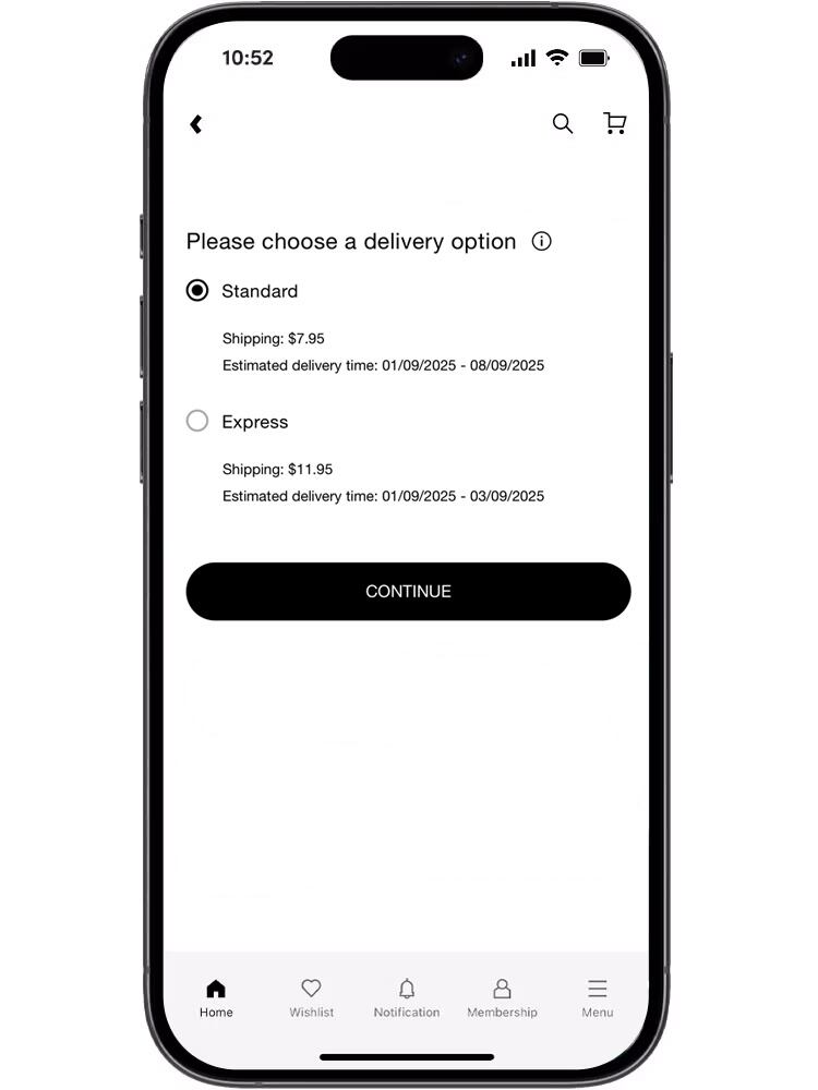 Select your prefered shipping speed at checkout. Choose from Standard or Express delivery options to get your order when you need it.