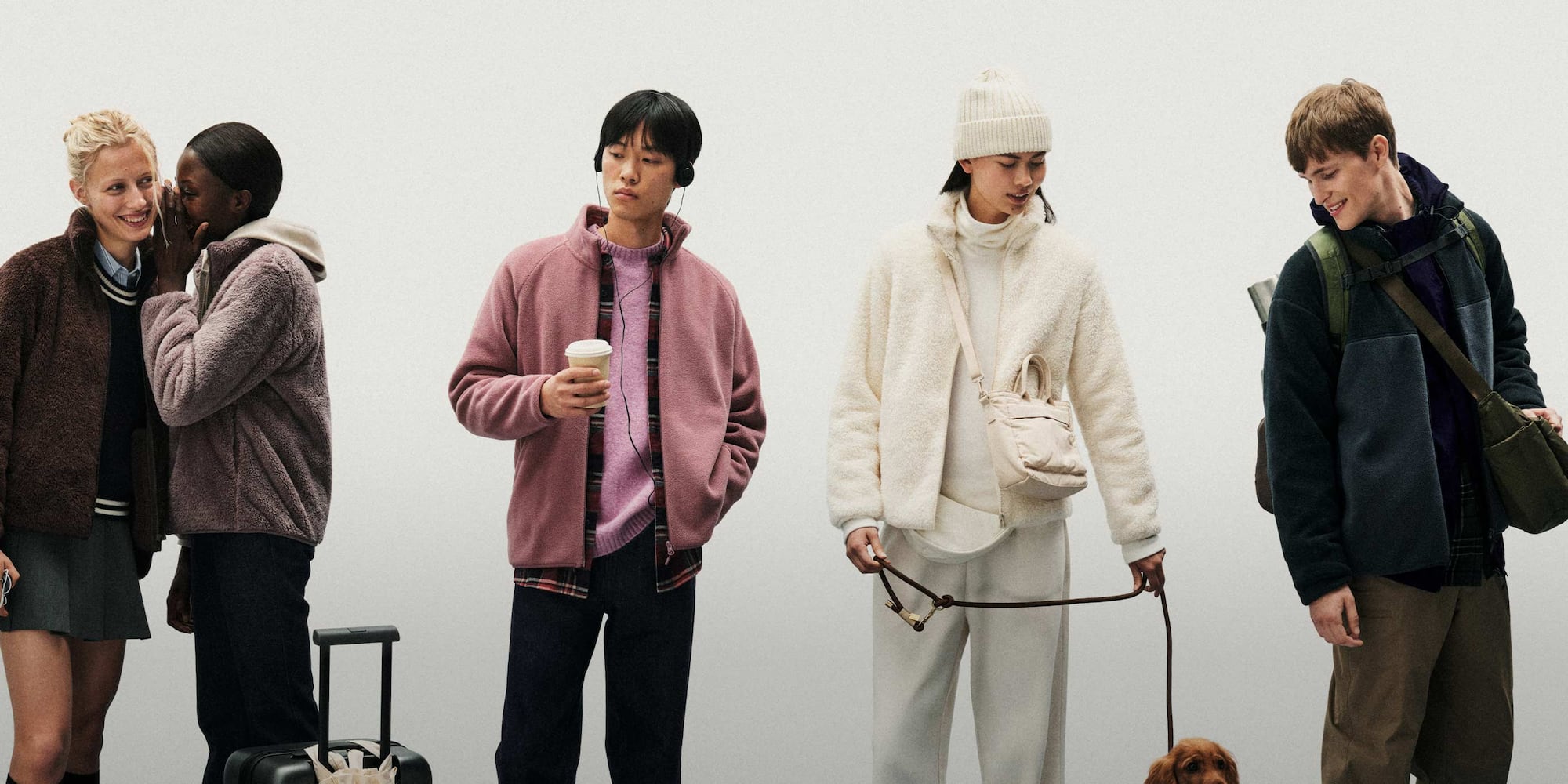 models wearing UNIQLO fleece