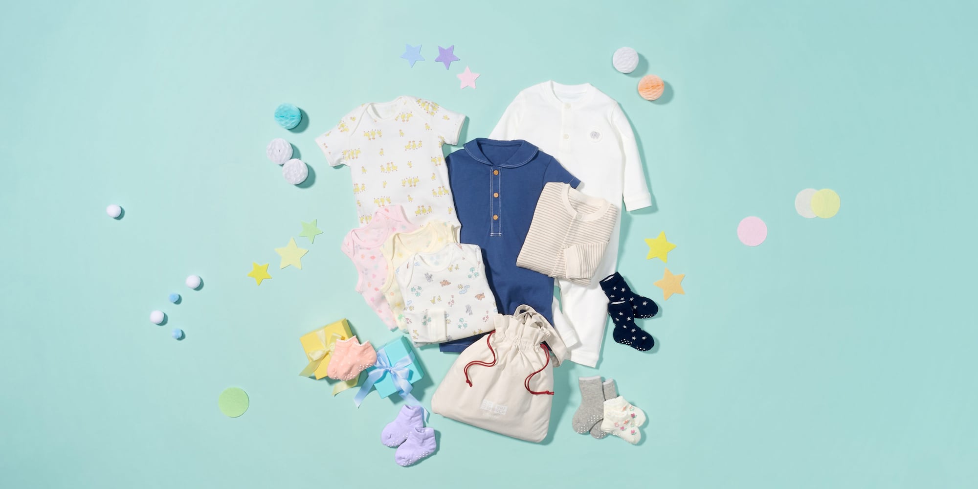 ユニクロの出産準備・出産祝い商品一覧ページはこちらから。