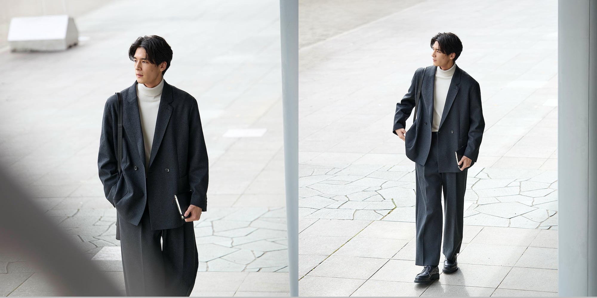 プレシャスニットメルトンダブルブレストジャケット