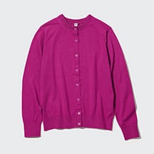 W's UV protection crew neck L/S cardigan