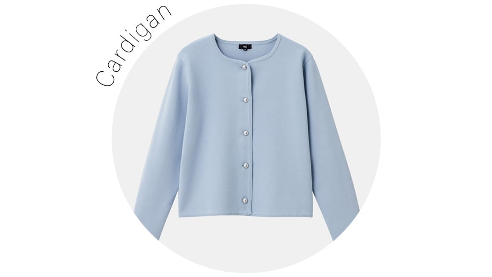 コットンブレンドカーディガン