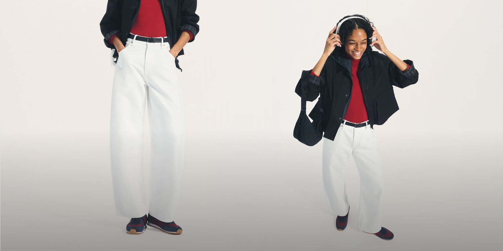 Save on trending denim with a softly curved fit.