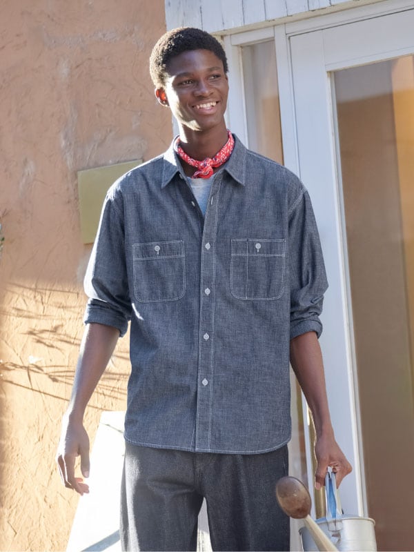 Chambray Over Shirt Long Sleeve