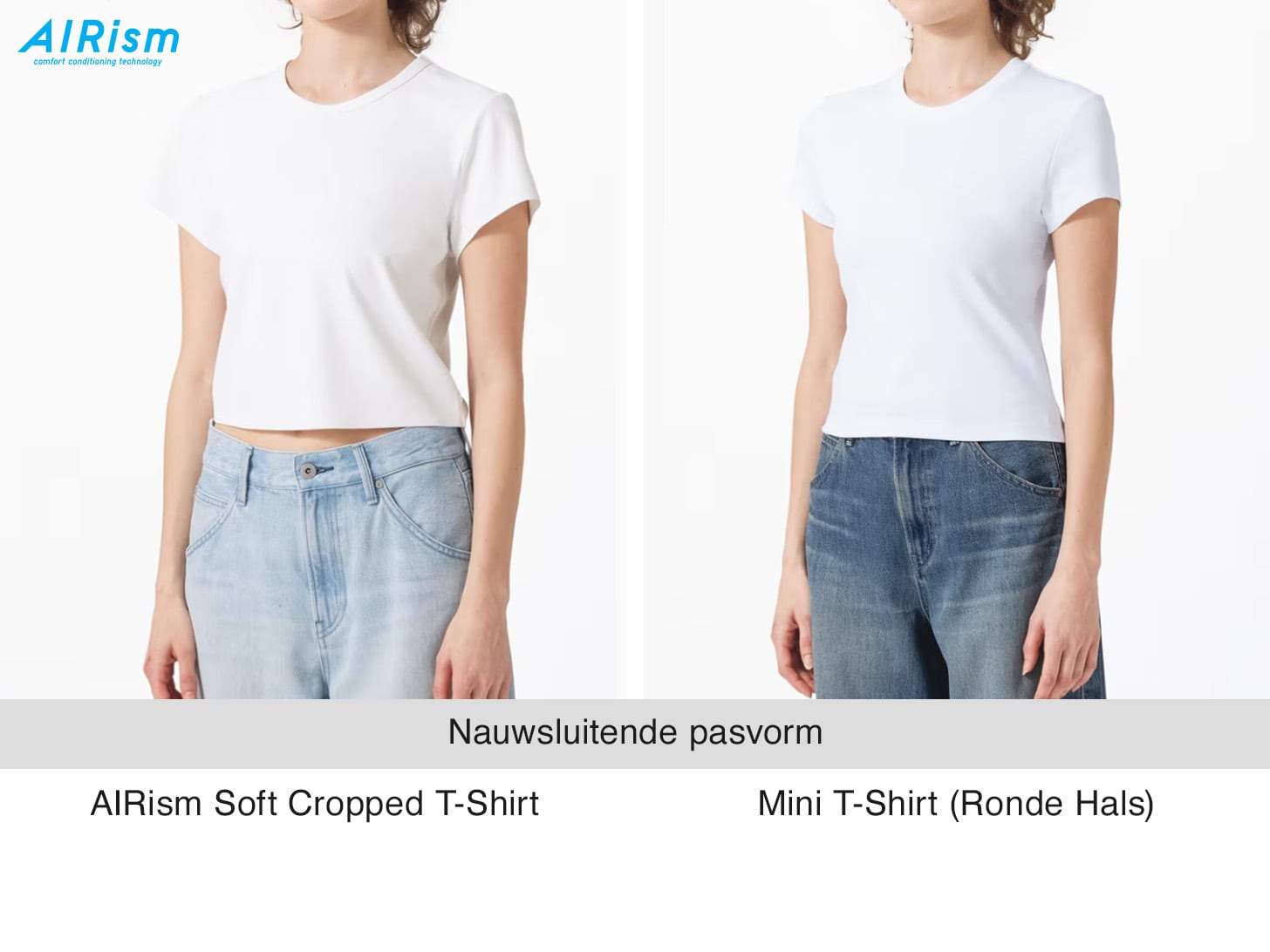modellen in UNIQLO T-shirts met korte mouwen