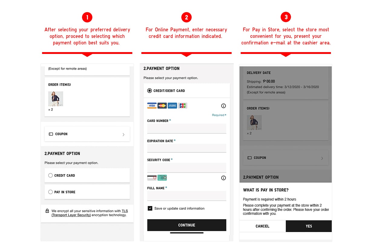 PAYMENT OPTIONS | UNIQLO PH