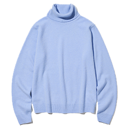 light blue turtleneck