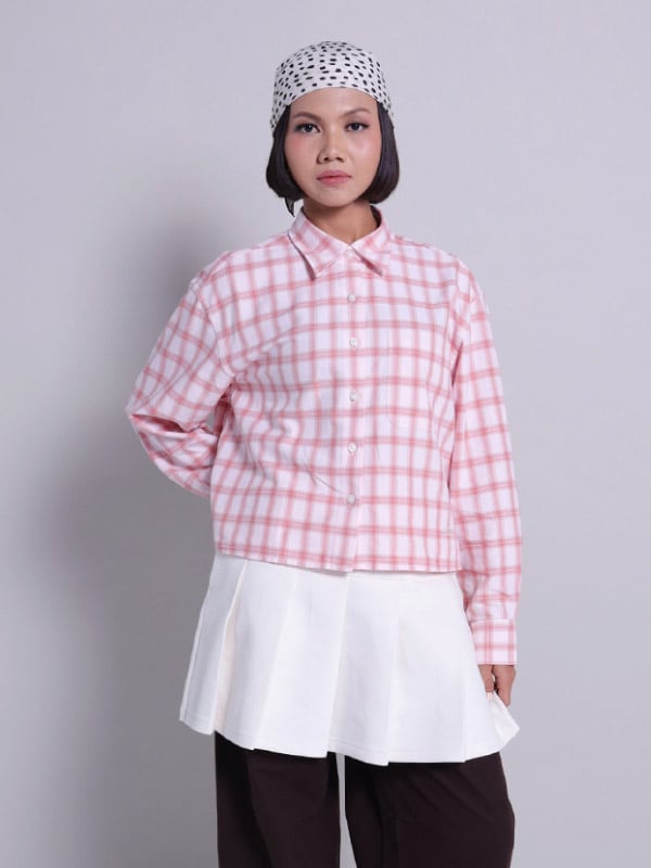 Kemeja Oxford Boxy Lengan Panjang