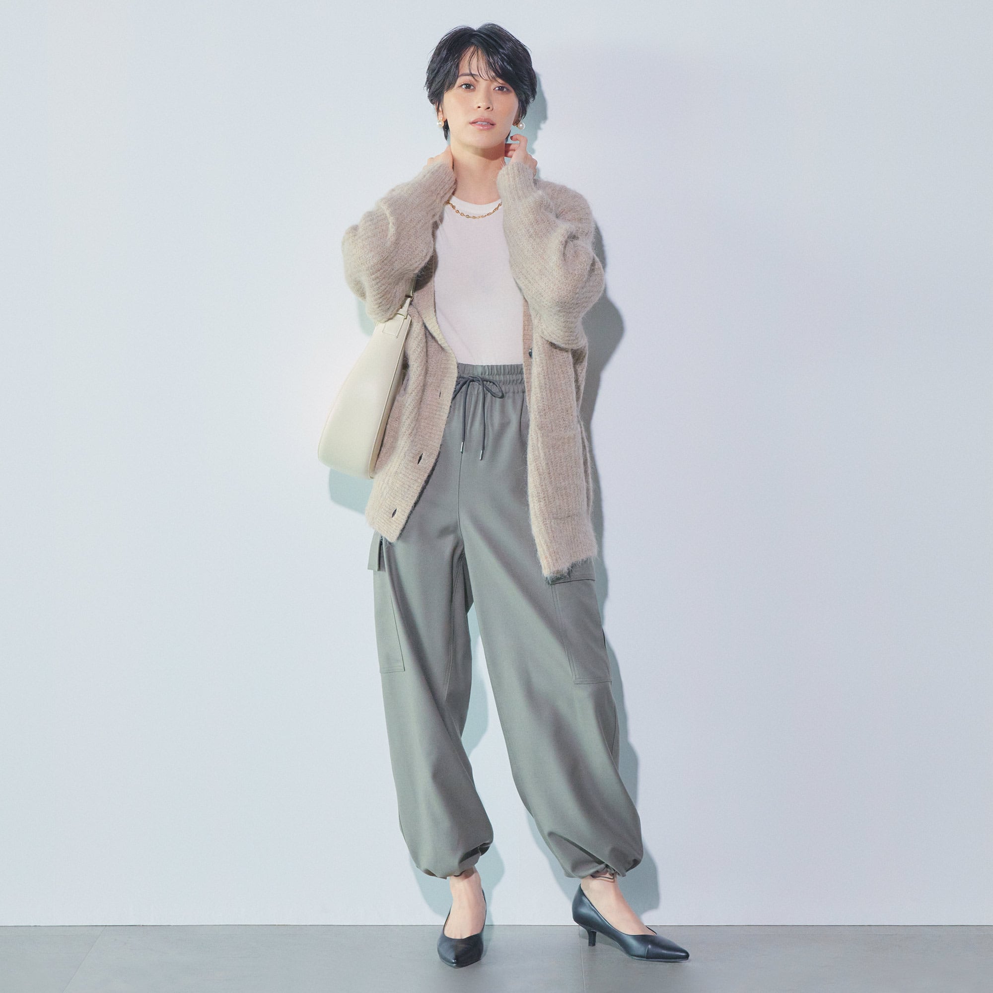 アルパカブレンドカーディガン