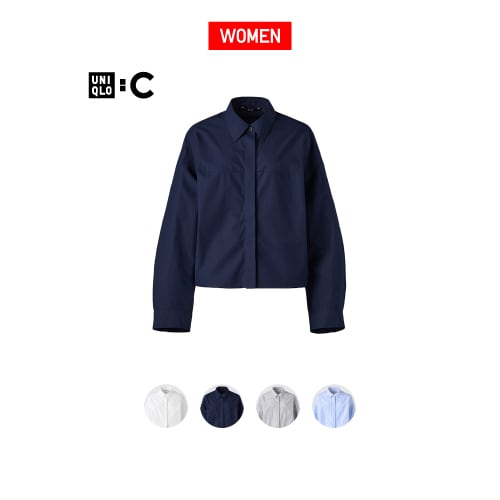 Cotton Cocoon Short Shirt Long Sleeve