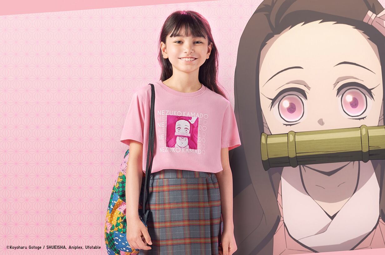 uniqlo demon slayer pink