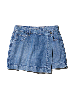 Drapey Denim Skort
