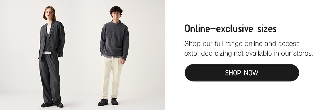 shop extended sizing not available in stores