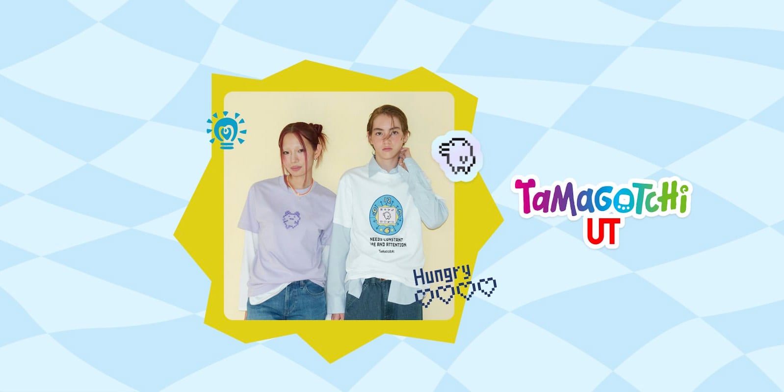 models wearing Tamagotchi UT Graphic T-Shirts