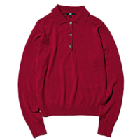 pink long sleeve merino sweater