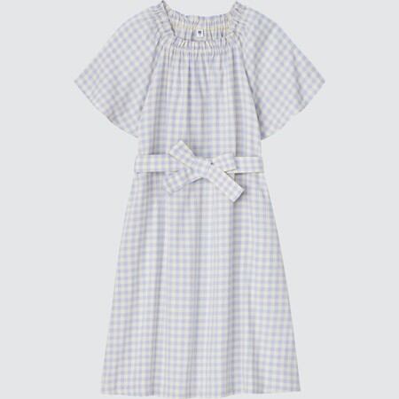 G's Gingham Checked Short Sleeve Shirt Dress