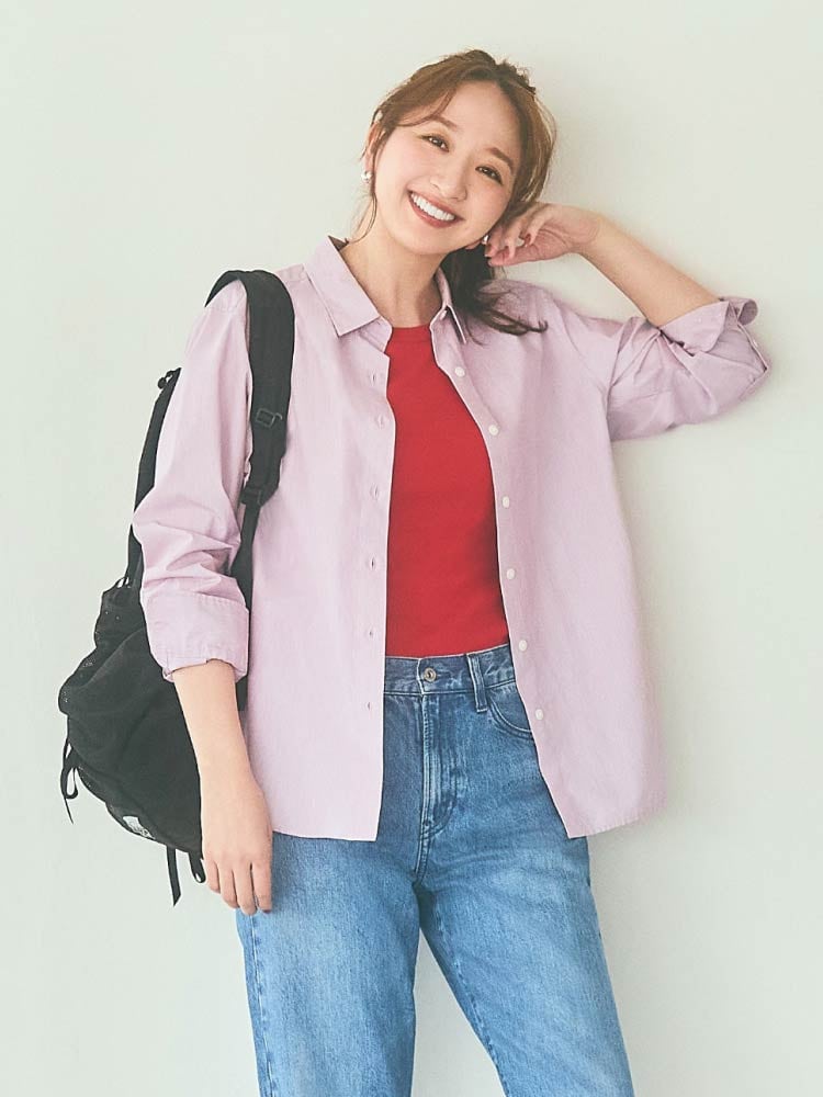 晩夏から初秋の肌寒さに モデル画像