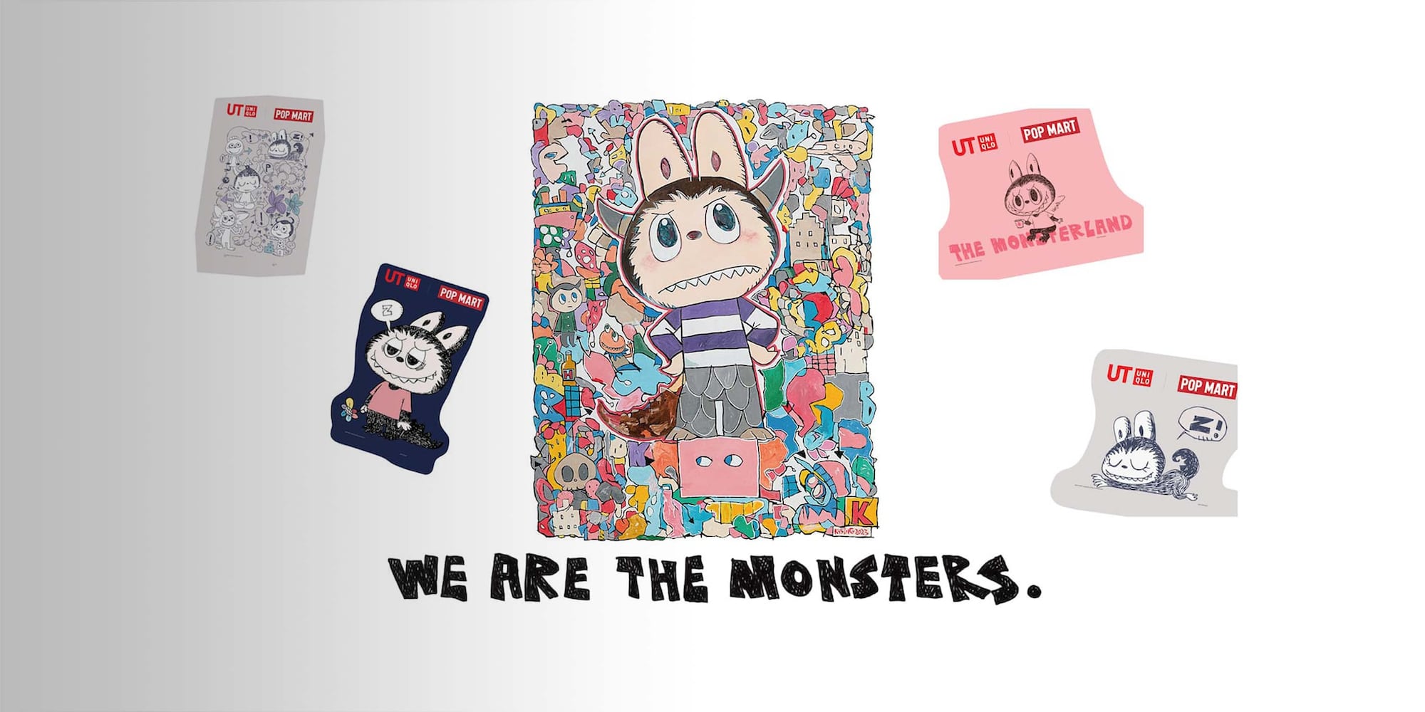 Graphic tees and sweatshirts 
featuring THE MONSTERS and Labubu.