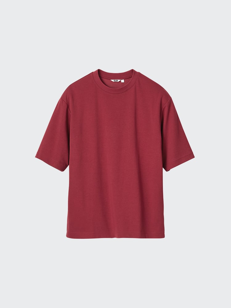 Uniqlo U AIRism Cotton Oversized Crew Neck Half Sleeve T-Shirt
                                            