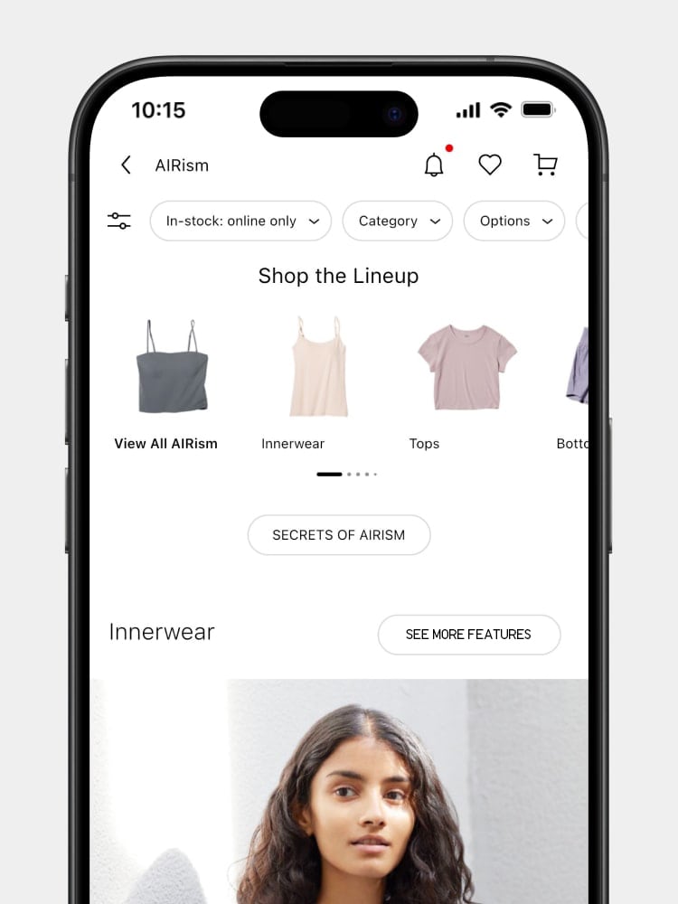 To display the product categories.