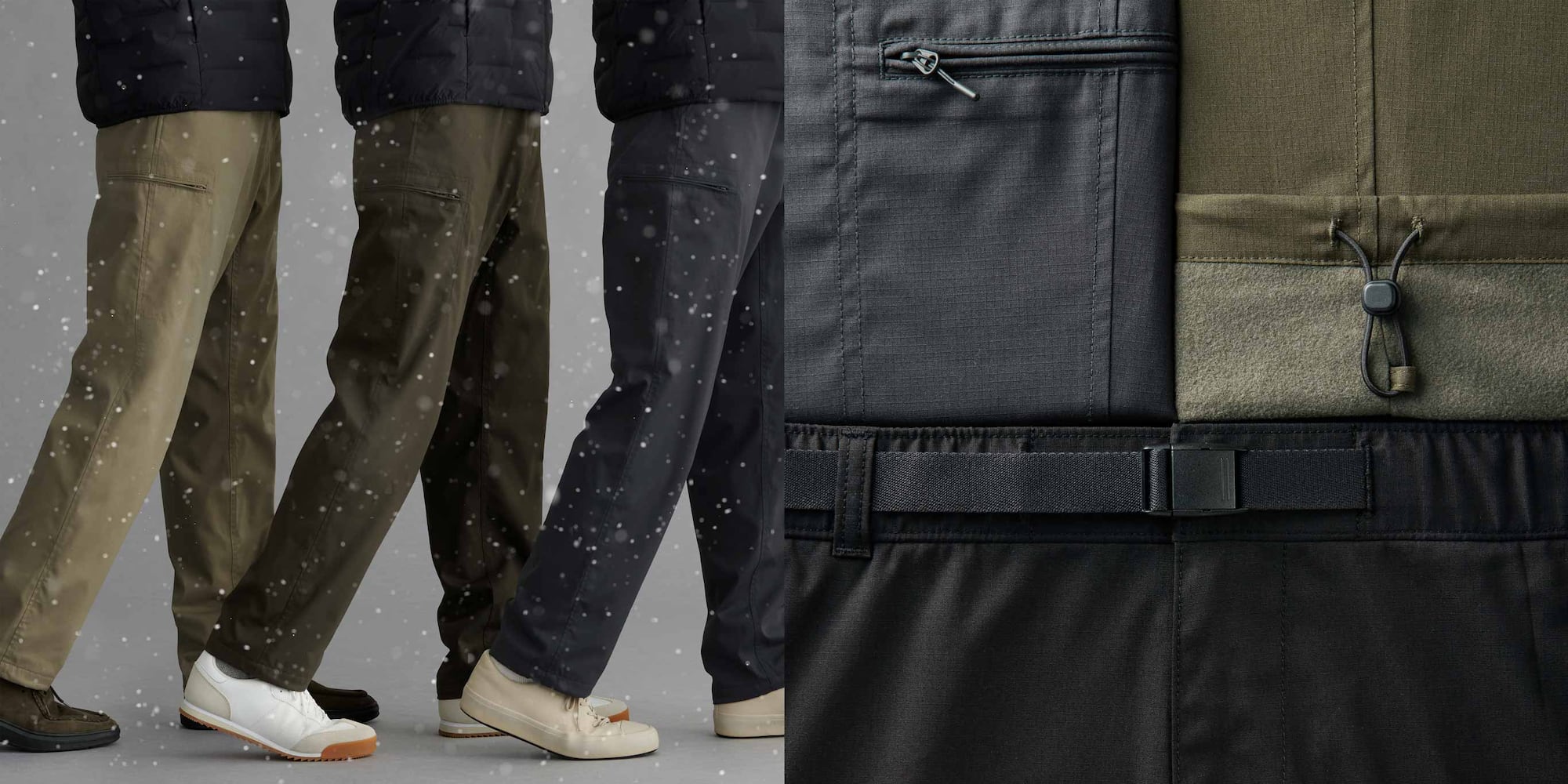 Double-layered construction with heat-retaining fleece lining.