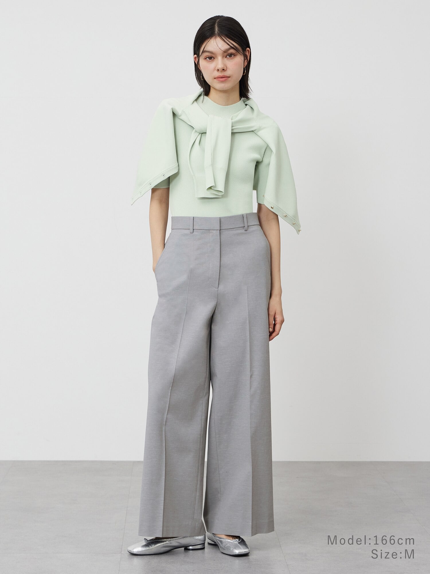 ニット×ワイド