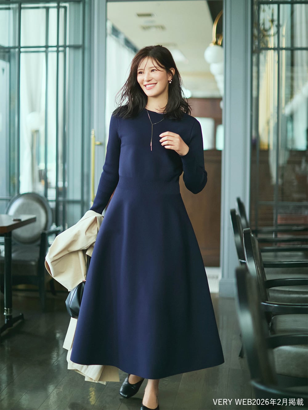 ホールガーメント®フレアニットワンピース