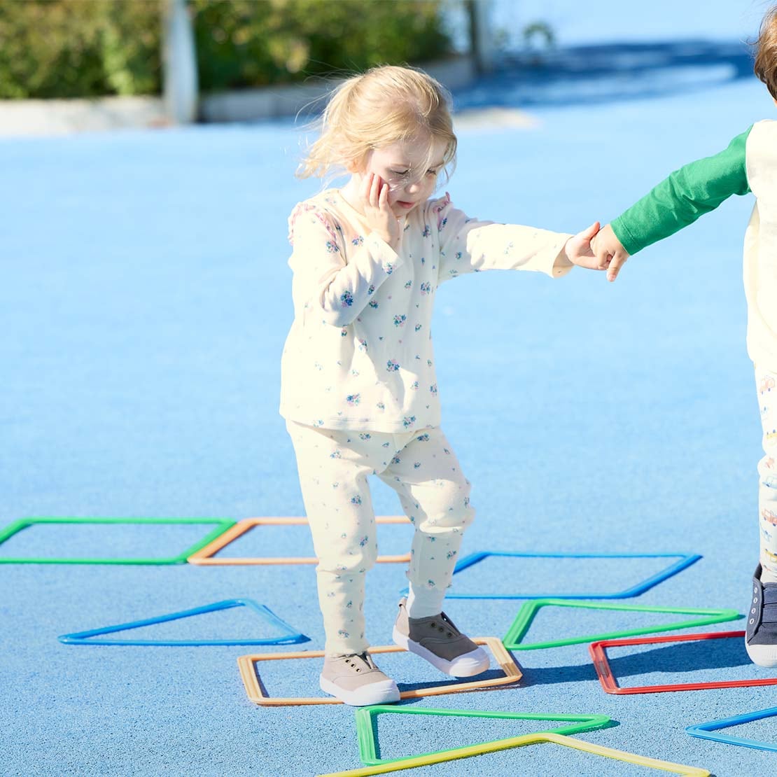 models wearing printed leggings