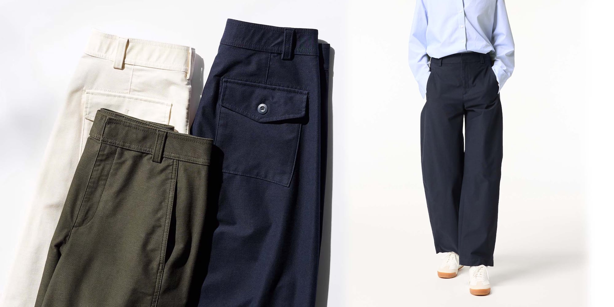 Sleek bottoms in quality, comfortable fabrics.