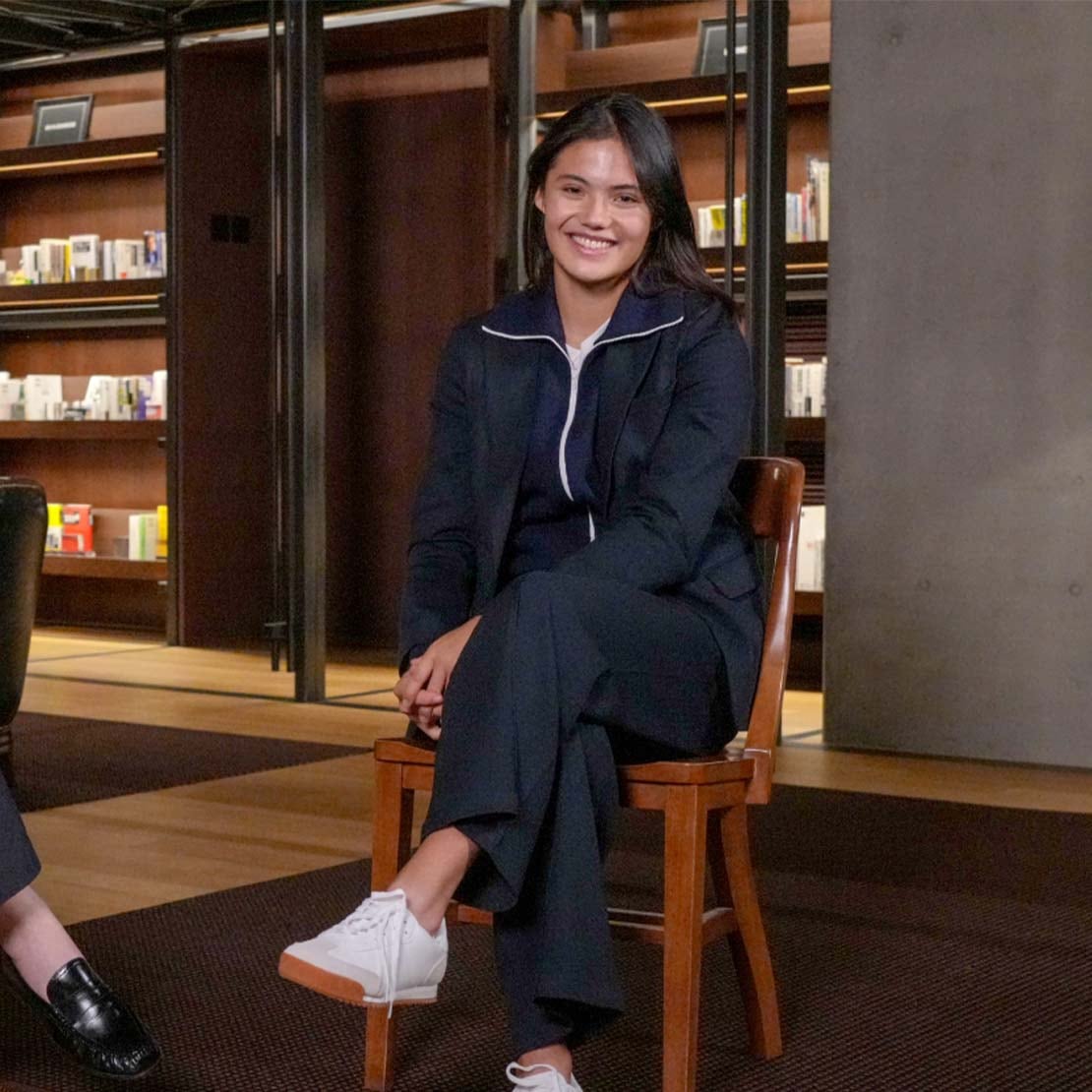 Clare Waight Keller and Emma Raducanu in conversation