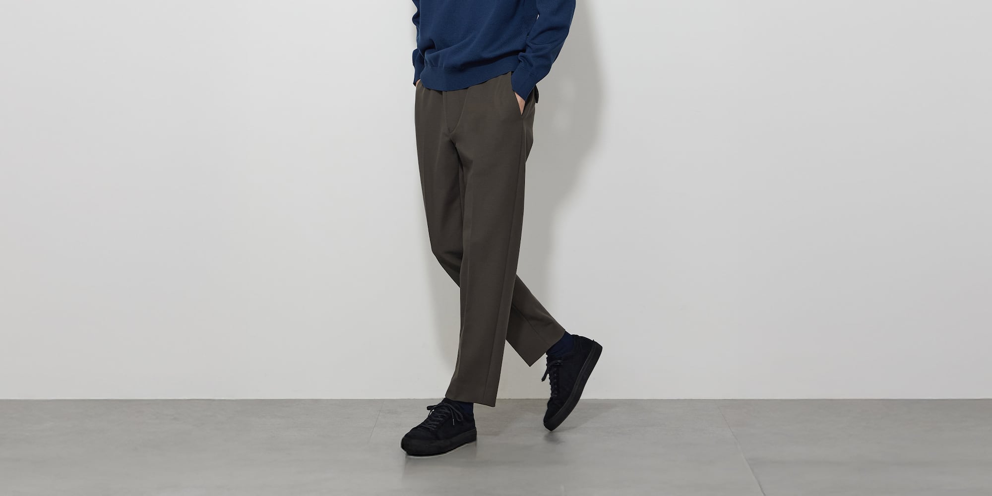 PLUS STYLEパンツ（コットンブレンド）