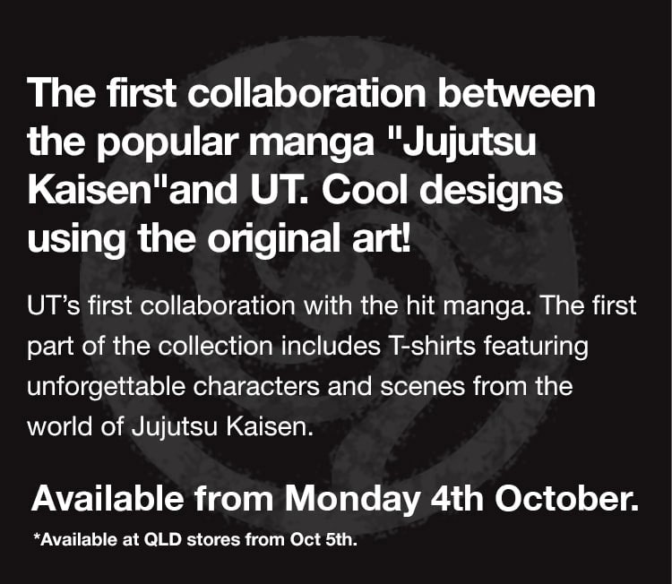 The first collaboration between the popular manga Jujutsu Kaisen  and UT  uniqlout UNIQLO LifeWear UT JUJUTSUKAISEN  Instagram