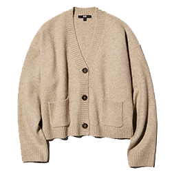 purple souffle yarn cardigan