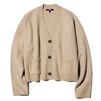 purple souffle yarn cardigan