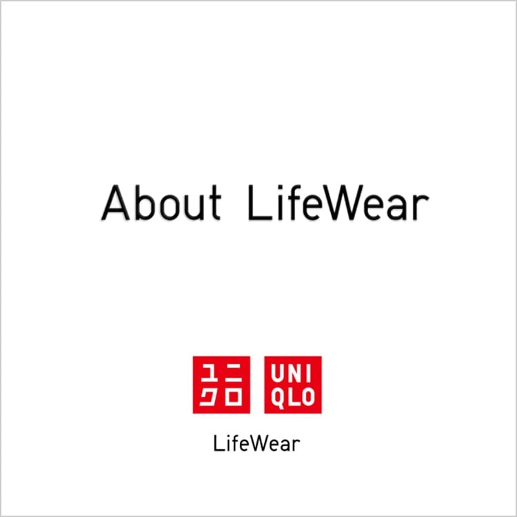a logo of uniqlo lifewear with illustrated people around it