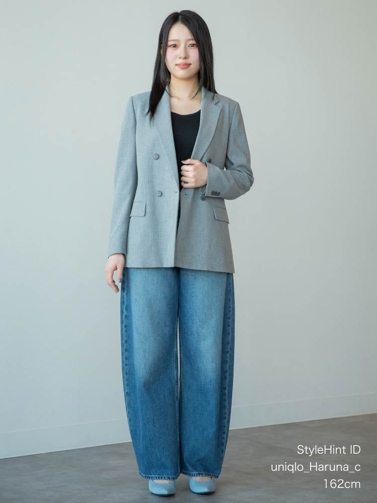 バギーカーブジーンズ ストレート モデル画像