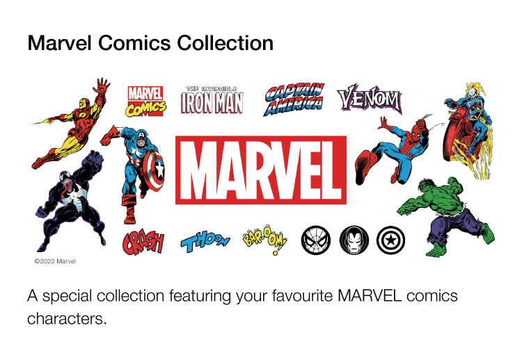 Marvel Comics Collection! A special collection featuring your favourite MARVEL comics characters