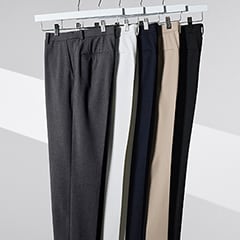 ももやふくらはぎのシルエットを拾いにくい美脚パンツ。