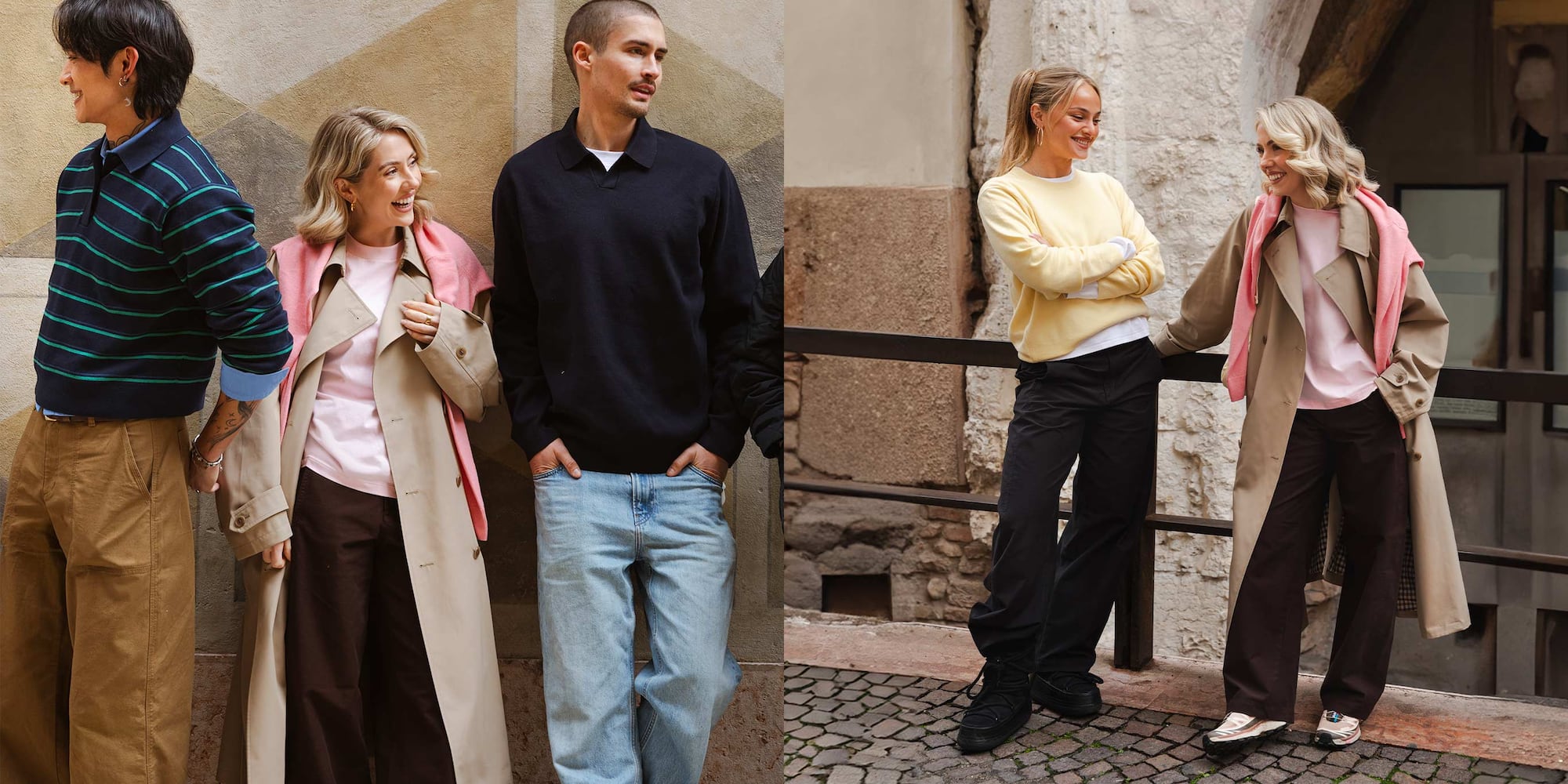 @sofia_dallerive, @alicestenlof, and @indiaamoon wearing uniqlo spring outerwear