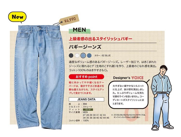 MEN バギージーンズ