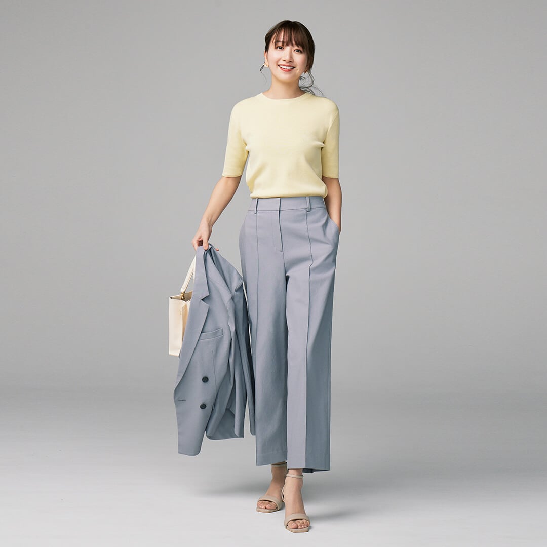 PLST(プラステ)公式｜毎日服連載：コットンアセテートブレンドニット